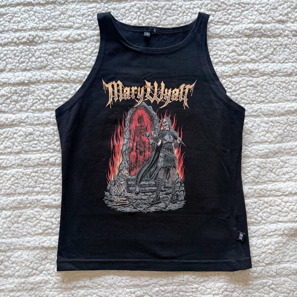 MARY WYATT Taryn Racer Vest Tank Top - UK10/US Small